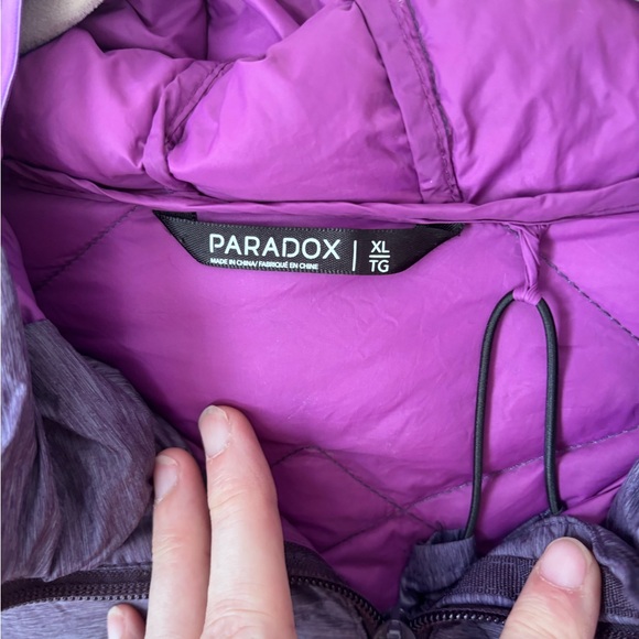 Women’s Paradox Purple Packable Lightweight Down Puffer Jacket Size XL - Picture 5 of 16